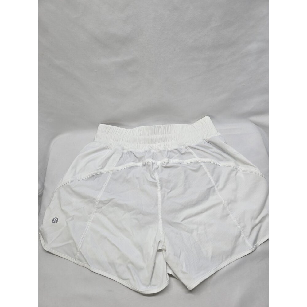 Lululemon White Track That Shorts 5" Mid Rise Size 6
